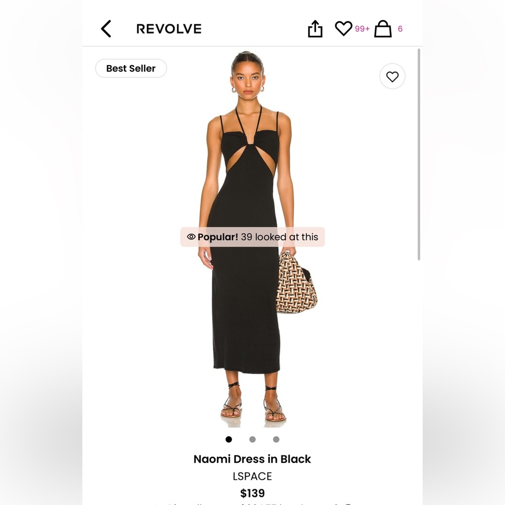 Naomi dress in black - LSPACE size xs
